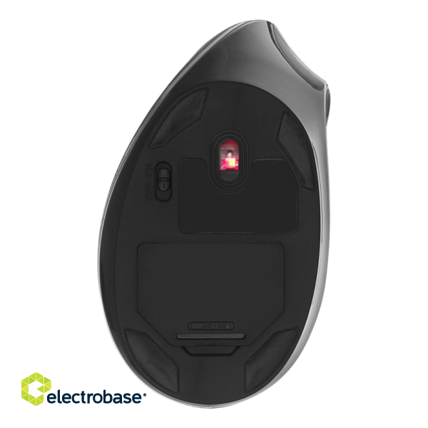Vertical ergonomic mouse DELTACO OFFICE silent clicks, 800/1200/1600/2000/2400DPI, wireless 2.4G / DELO-0320 image 8