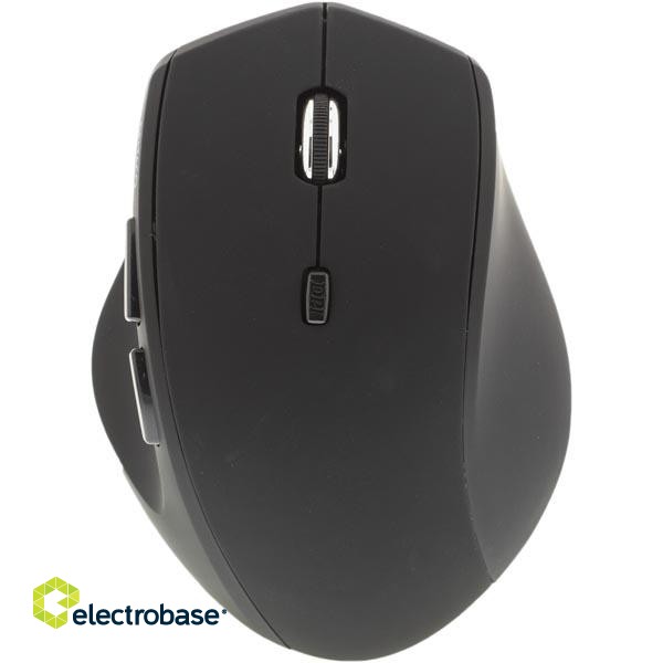 Wireless optical mouse DELTACO 1000-1600 DPI, 125 Hz, 6 buttons with scroll, 2.4GHz USB nano receiver, black / MS-805 image 1