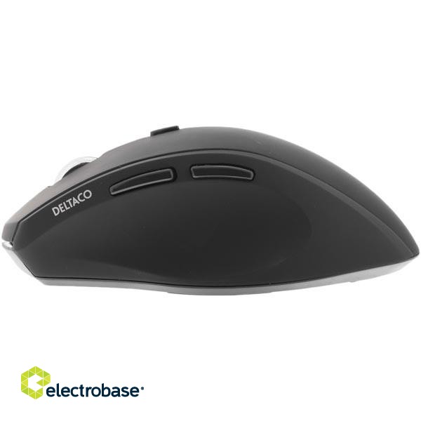 Wireless optical mouse DELTACO 1000-1600 DPI, 125 Hz, 6 buttons with scroll, 2.4GHz USB nano receiver, black / MS-805 image 3