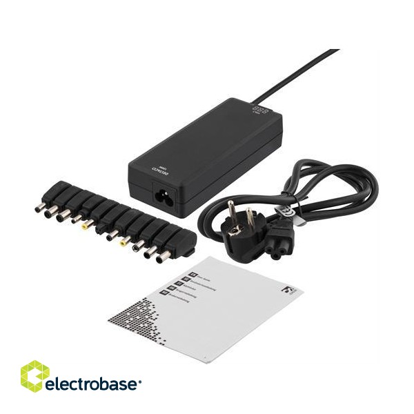 NB power source DELTACO 120W, 15-20V, 11 connectors, USB / SMP-120WD image 1