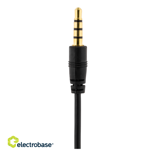 DELTACO on-ear headset, 20Hz-20kHz, 32&Omega;, 3.5mm 4-pin mini-connector, 1.8m, black/red / HL-108 image 3