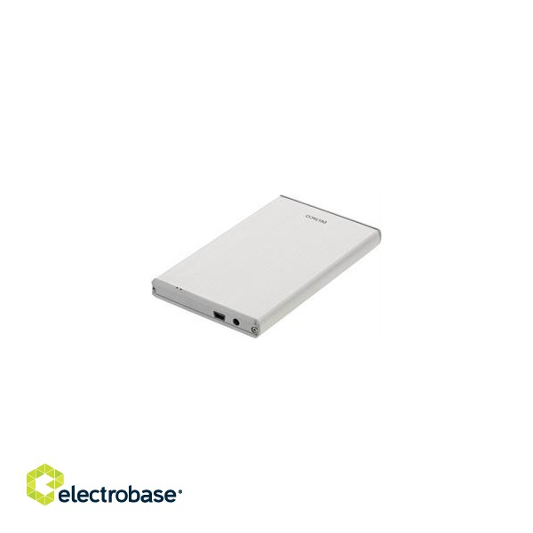 DELTACO external enclosure for 1x2.5, SATA 6Gb / s , USB 3.0, al/plast, silver /  MAP-GD29U3 image 1