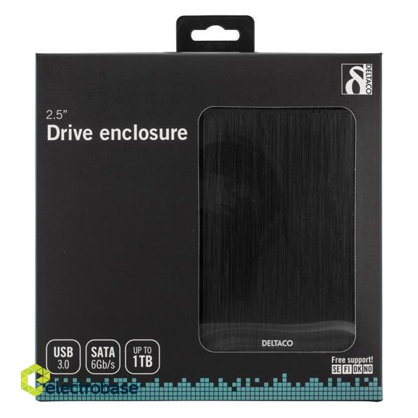 External enclosure for 1x2.5 "SATA hard drive, SATA 6Gb / s , USB 3.0 DELTACO black / MAP-GD28U3 image 4