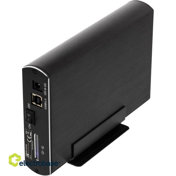 HDD dėžutė DELTACO SATA 3.5" USB 3.0, juoda / MAP-GD34U3 paveikslėlis 2