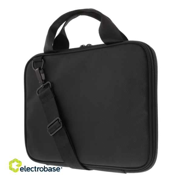 DELTACO Laptop case, for laptops up to 12", patterned nylon, black / NV-801 image 2