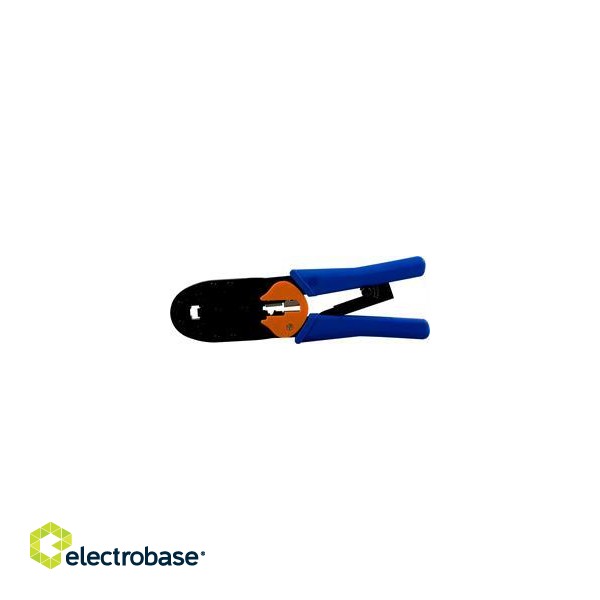 Modular tool for 4/6/8 pin with cutter / stripper, metal / plastic DELTACOIMP blue / black / orange / VK-16 image 2