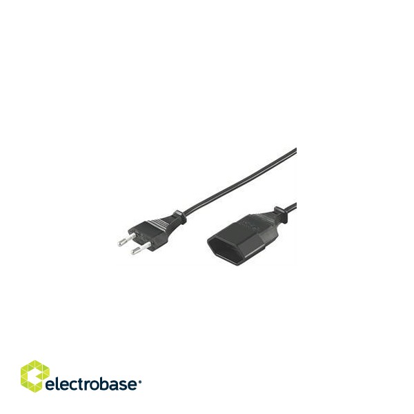 Cable DELTACO CEE 7/16 to IEC 60906-1 Class 0.2m, black / DEL-109AD image 3