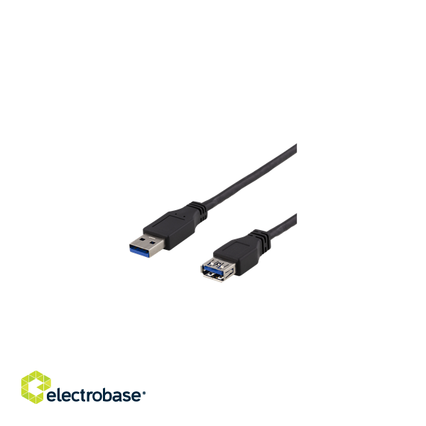Extension cable DELTACO USB 3.1 Gen1, 1m, USB-A male to USB-A female / USB3-241 image 2