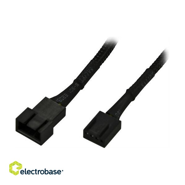 Cable AKASA 4-pin PWM, 0.3m, black AK-CBFA01-30 / AK-0010 фото 2