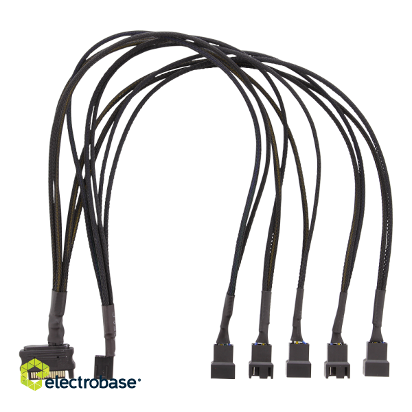 Splitter DELTACO for PWM fans, 4-pin to 5x4-pin female, SATA / SSI-69 image 3