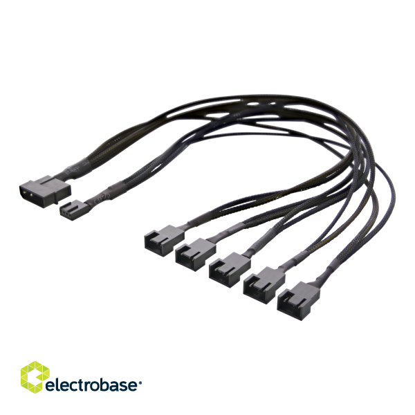 Splitter DELTACO for PWM fans, 4-pin to 5x4-pin ho / SSI-68 фото 2