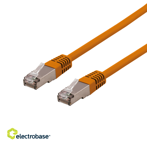 Cable DELTACO patch, S/FTP Cat6, LSZH, 2m, orange / SFTP-62ORH image 1