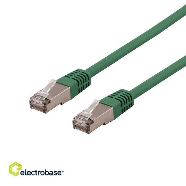Patch cable DELTACO S/FTP Cat6, LSZH, 2m, green / SFTP-62GH image 1