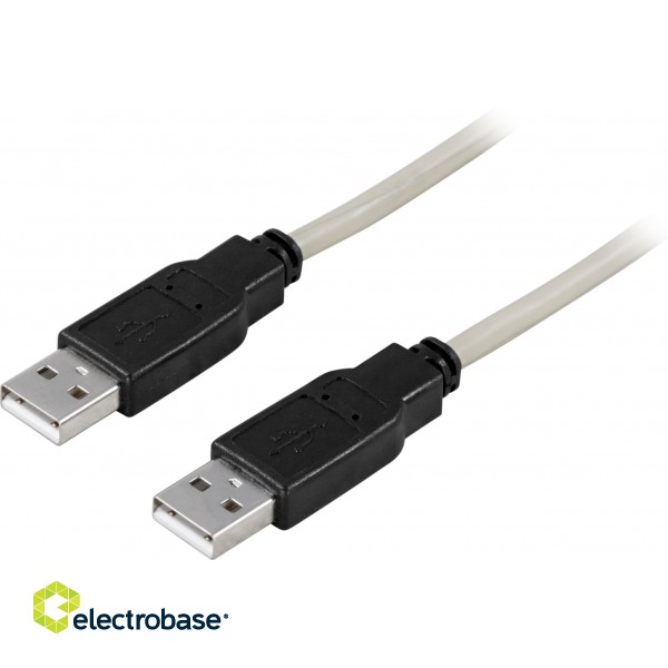 Cable DELTACO USB 2.0, Type A ha - Type A ha, 5m / USB2-10 image 1