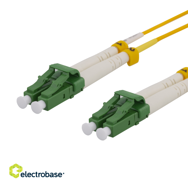 Fiber cable DELTACO LC - LC, duplex, singlemode, APC, 9/125, 3m / LCLC-3S-APC image 1