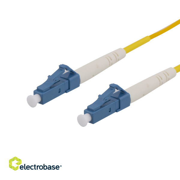 Fiber cable DELTACO OS2, LC - LC, simplex, singlemode, UPC, 9/125, 10m / LCLC-10S-SI image 1