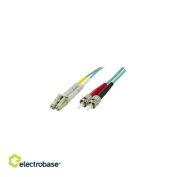 Fiber cable OM3  LC - ST, duplex, multi mode, 50/125, 0.5m DELTACO / LCST-60 image 2