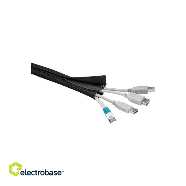 Cable wrap DELTACO nylon, 1.8m, black / LDR08