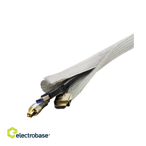 Cable wrap DELTACO nylon, 3.0m, grey / LDR15 image 1