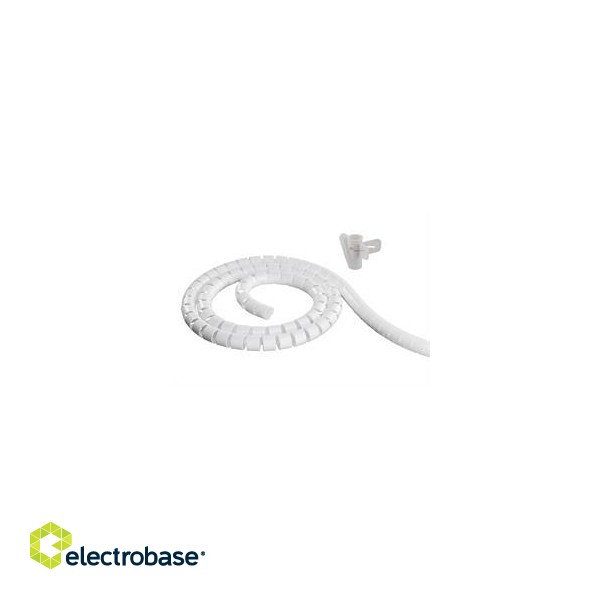 DELTACO Nylon cable slider, 25mm diameter, tool included, 5m, white / LDR04 image 2