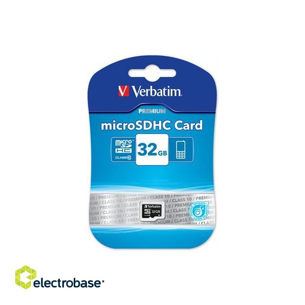 Micro SDHC atminties kortelė Verbatim 32GB / V44013 paveikslėlis 1