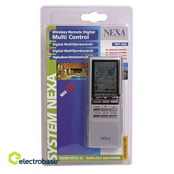 Wireless digital remote control NEXA On/Off, dimmer, timer, clock, 16 channels GT-263 / TMT-918 image 1