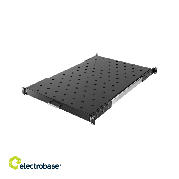 TOTEN System G extendable shelf for 19 "cabinets, for 1000/1200 deep cabinets, 20kg, black SG.0574.1901 / 19-UH60G image 1