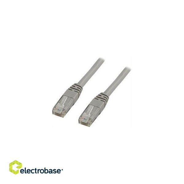DELTACO U / UTP Cat6 patch cable, 2m, 250MHz, Delta-certified, LSZH, gray / TP-62 image 2