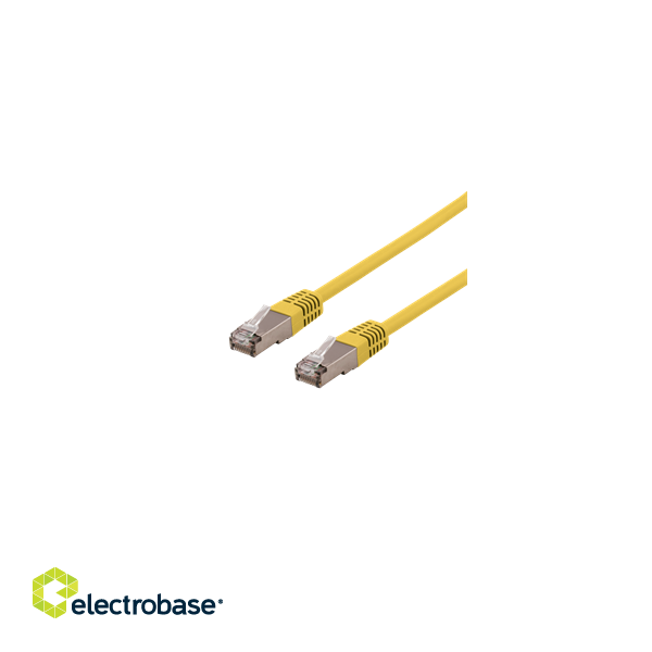 Cable DELTACO U / STP Cat6a, LSZH, 0.5m, yellow / STP-60GLAU image 2