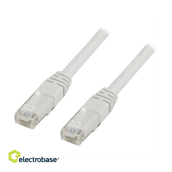 Cable DELTACO U / UTP, 1.0m, white / TP-61V image 1