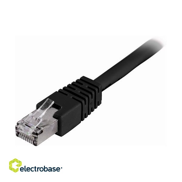 DELTACO F / UTP Cat6 patch cable, 0.3m, 250MHz, Delta-certified, LSZH, black  STP-603S image 1