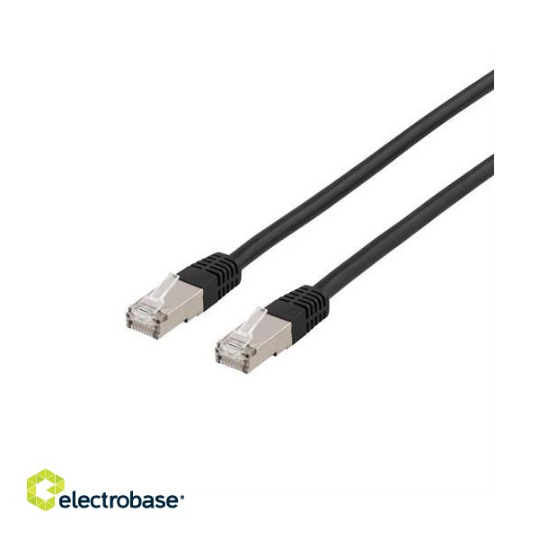 DELTACO F / UTP Cat6 patch cable, LSZH, 2m, black STP-62S