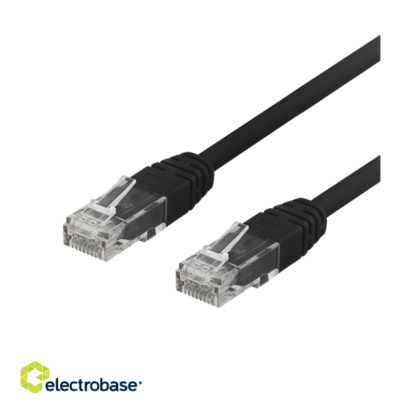 DELTACO U / UTP Cat6 patch cable, 0.3m, 250MHz, Delta-certified, LSZH, black / TP-603S