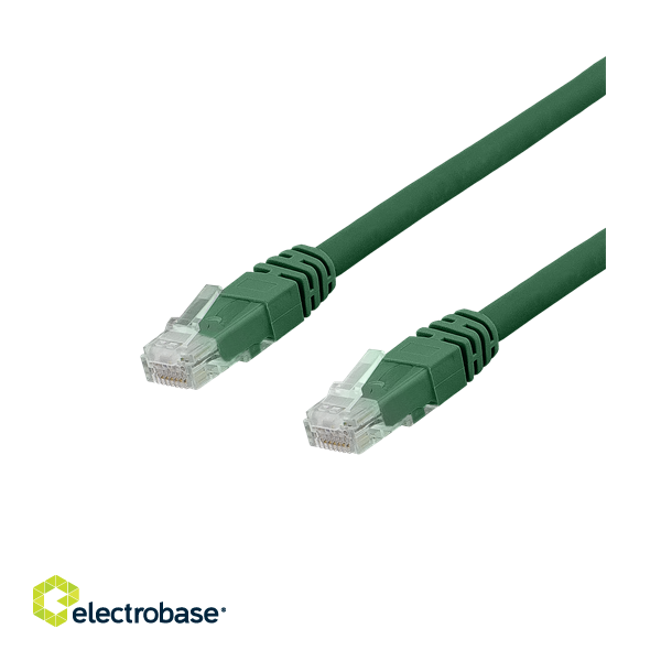 DELTACO U / UTP Cat6 patch cable, 0.3m, 250MHz, Delta certified, LSZH, green / TP-603G