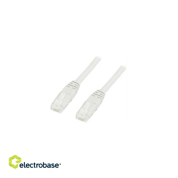 DELTACO U / UTP Cat6 patch cable, 0.5m, 250MHz, Delta-certified, LSZH, white / TP-60V-K image 1
