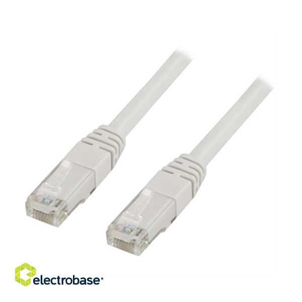 DELTACO U / UTP Cat6 patch cable, 10m, 250MHz, Delta-certified, LSZH, white image 2