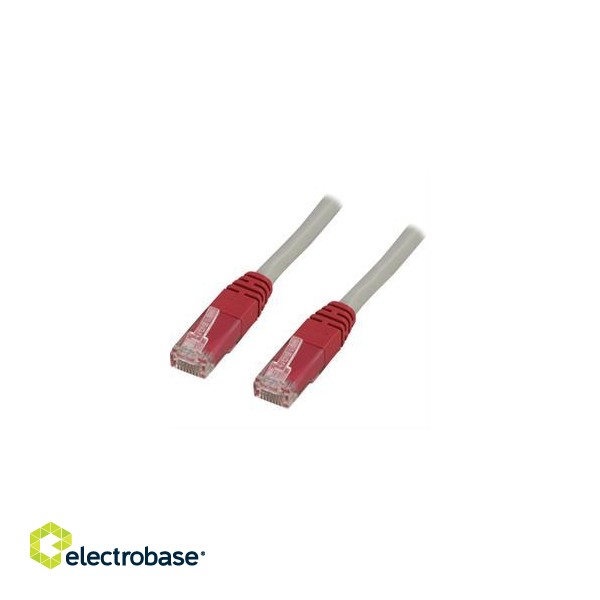 DELTACO U / UTP Cat6 patch cable, cross-connected, 1m, 250MHz, Delta-certified, LSZH, red / TP-61X image 2