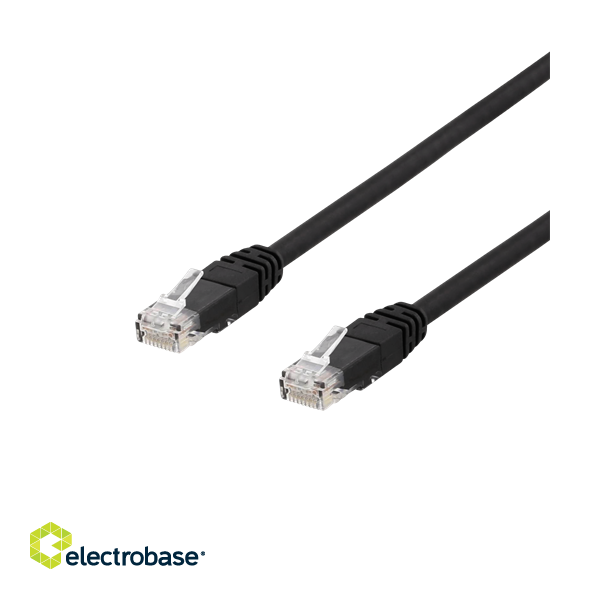 DELTACO U / UTP Cat6a patch cable, 0.3m, 500MHz, Delta-certified, LSZH, black TP-603SAU
