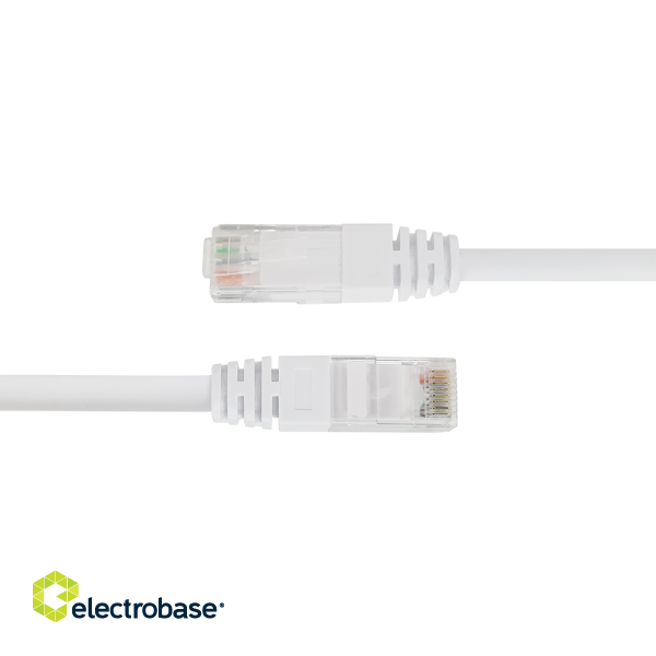 Network cable DELTACO U/UTP Cat6, 0.5m, white / TP-60V-K / R00210001 image 2