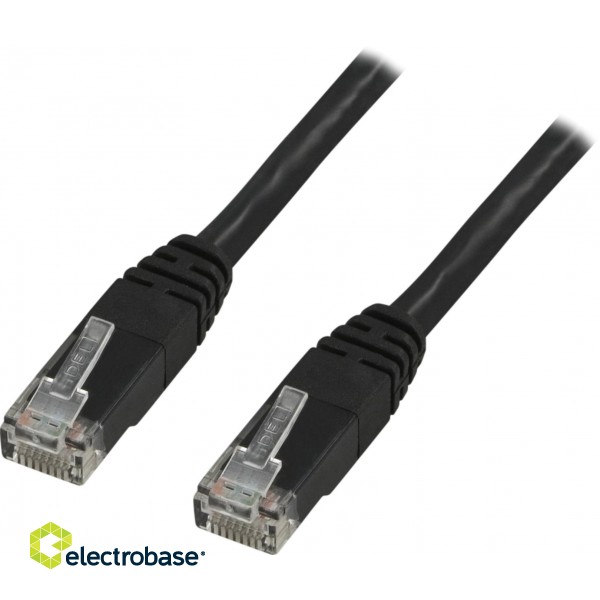 Patch cable DELTACO U/UTP Cat6, 1.5m, 250MHz, Delta-certified, LSZH, black / TP-611S image 1
