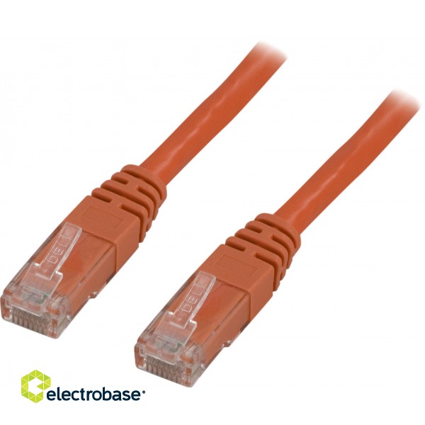 Patch cable DELTACO U/UTP Cat6, 1.5m, 250MHz, Delta certified, LSZH, orange / TP-611-OR image 1