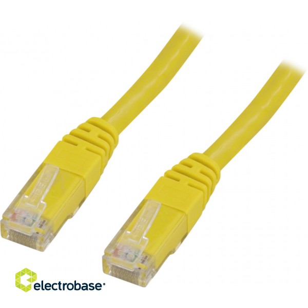 Patch cable DELTACO U/UTP Cat6, 1.5m, 250MHz, Delta certified, LSZH, yellow / TP-611GL image 1