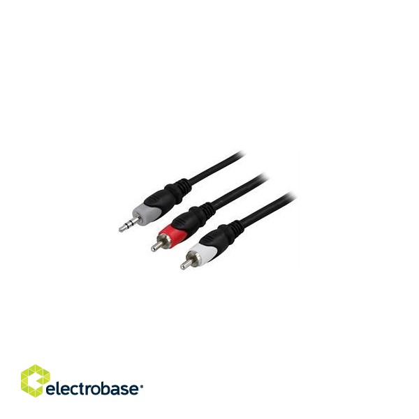 Audio cable DELTACO  3.5mm ha - 2xRCA ha 2m / MM-140 image 3