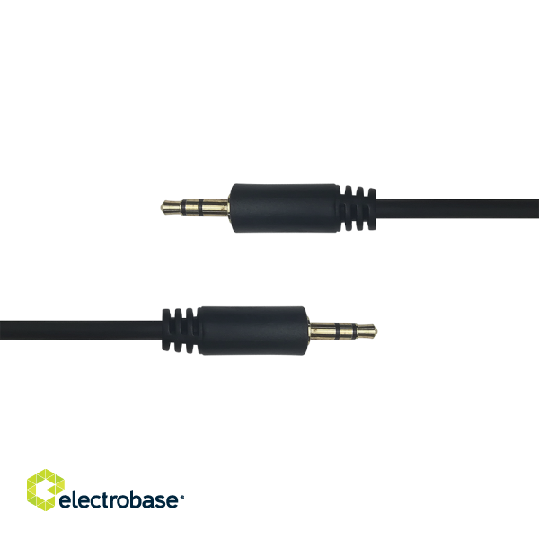 Audio cable DELTACO 3.5mm, gold-plated, 2m, black / MM-150-K / R00180008 image 2