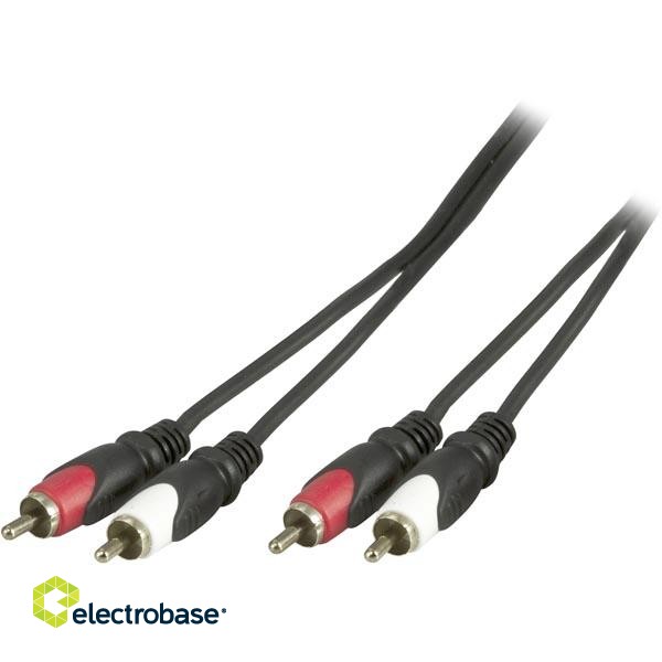 Cable DELTACO audio, 2xRCA-2xRCA, 1.0m / MM-109-K image 2