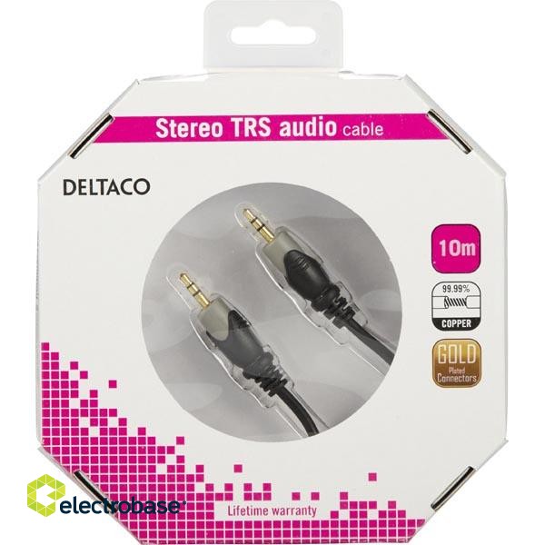 Cable DELTACO audio, 3.5mm-3.5mm,10.0m / MM-153-K image 3