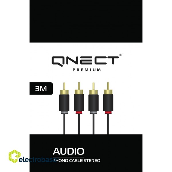 Cable QNECT 2x RCA male - 2x RCA male, 2.5m / 101962 image 1