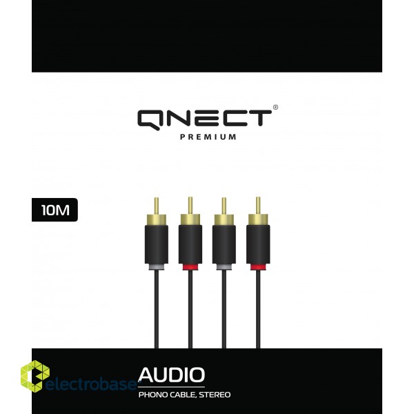 Cable QNECT 2xRCA-2xRCA, 10m / 101966 image 1