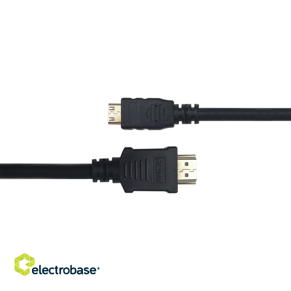 Cable DELTACO HDMI - mini HDMI, 4K UHD in 60Hz, 2m, black / HDMI-1026-K / R00100008 image 2
