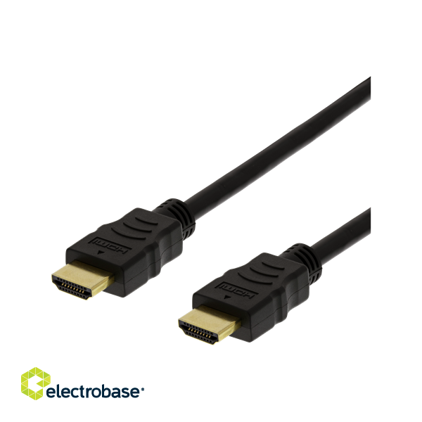 DELTACO flexible HDMI cable, 4K UltraHD at 30Hz, 5m, black HDMI-1050D-FLEX image 1